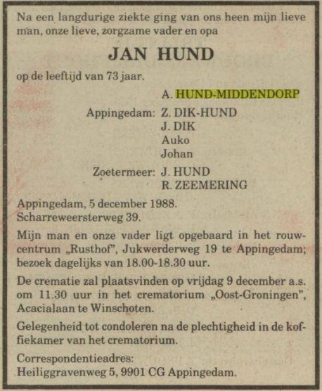 jan hund in 1988.